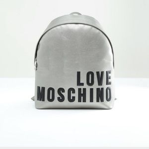 Love Moschino Silver Backpack